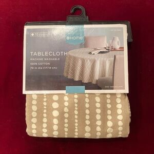 Home 100% CottonFabric Tablecloth 70" Round Made In India